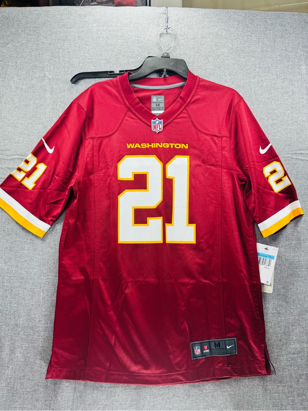 NFL Washington On Field Jersey  #21 Sean Taylor Men's Football Jersey